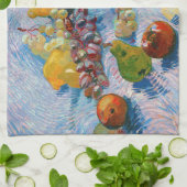 ブドウ、レモン、梨、リンゴ、ヴァン・ゴッホ キッチンタオル (折り畳み)