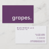 ブドウ。 名刺 (正面/裏面)