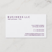 ブドウ。 名刺 (裏面)