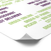 ブドウ、緑広告虫 ポスター (角)