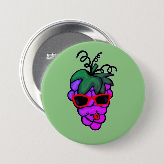 ブドウ 缶バッジ (正面&裏面)