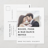ブドウ+食べ物+ダンスが下手な結婚式の保存の日にち ポストカード (正面/裏面)