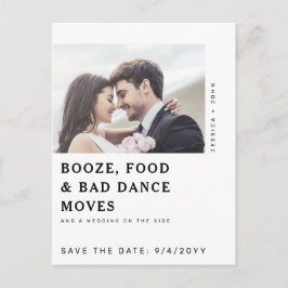 ブドウ+食べ物+ダンスが下手な結婚式の保存の日にち ポストカード