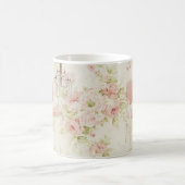 ブドワールフランスのヴィンテージピンクフローラシャンデリア コーヒーマグカップ (中央)