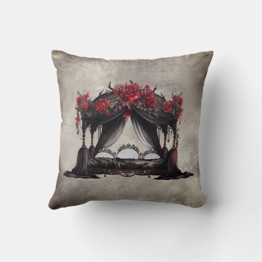 ブドワール | キャノピースカーフオールドビクトランポスターベッド クッション (裏面)