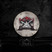 ブドワール | キャノピースカーフオールドビクトランポスターベッド ラウンド壁時計