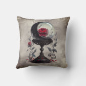 ブドワール | クリスタルボールクレセントムーンレッドローズ クッション (裏面)