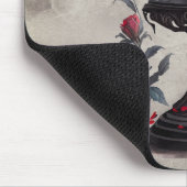 ブドワール | クリスタルボールクレセントムーンレッドローズ マウスパッド (コーナー)