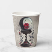 ブドワール | クリスタルボールクレセントムーンレッドローズ 紙コップ (裏面)