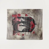 ブドワール | スカーフキャノピーオールドアンティークポスターベッド タペストリー (正面(横))