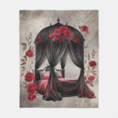 ブドワール | スカーフキャノピーオールドアンティークポスターベッド フリースブランケット (正面)