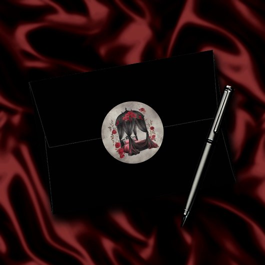 ブドワール | スカーフキャノピーオールドアンティークポスターベッド ラウンドシール