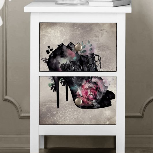 ブドワール | ピンクビクトリアンローズハイヒールブース 薄葉紙