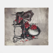 ブドワール | 手かがみ及びビクトリアンパーラー椅子 フリースブランケット (正面(横))