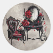 ブドワール | 手かがみ及びビクトリアンパーラー椅子 ラウンドシール (正面)