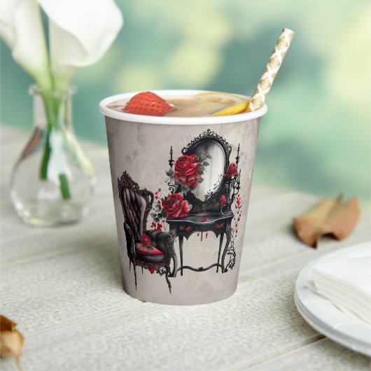 ブドワール | 手かがみ及びビクトリアンパーラー椅子 紙コップ (インサイチュ)