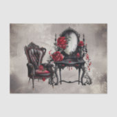 ブドワール | 手かがみ及びビクトリアンパーラー椅子 薄葉紙 (正面)