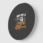 ブドーザーハロウィンゴーストブルドーザー_1 ラージ壁時計 (傾斜)