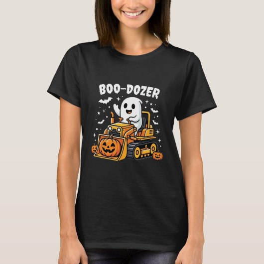 ブドーザーハロウィーン幽霊ブルドーザー_1 Tシャツ (正面)