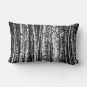 ブナの木，白と木炭グレー ランバークッション (裏面)