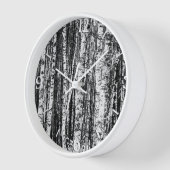 ブナの木,白と灰色 壁時計 (傾斜)