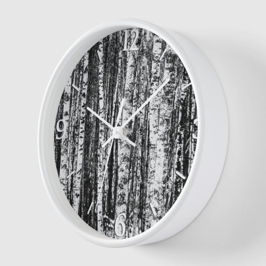 ブナの木，白と灰色 壁時計 (傾斜)