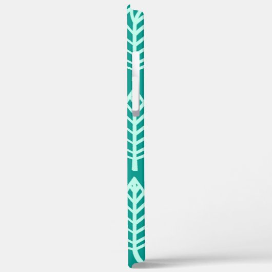 ブナの葉のパターン – 孔雀とアクア Case-Mate iPhoneケース (裏面 / 左)