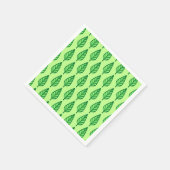 ブナの葉のパターン – 緑の影 スタンダードカクテルナプキン (角)
