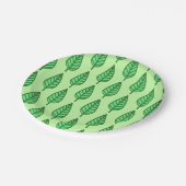 ブナの葉のパターン – 緑の影 ペーパープレート (アングル)
