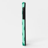 ブナの葉柄 – ターコイズとアクア Case-Mate iPhoneケース (裏面/左)