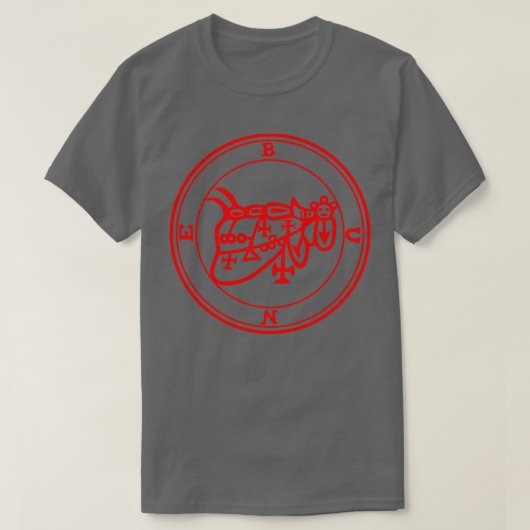 ブナアルズゴエティアSigil赤 Tシャツ (デザイン正面)