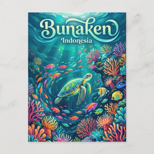 ブナケン海中公園 インドネシア ポストカード (正面)
