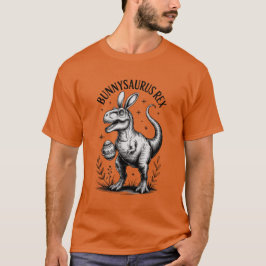 ブニザウルス イースター メンズTシャツ ディノ バニー ユーモア Tシャツ
