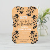 ブハウカウガールカウボーイ幽霊ハロウィーン 招待状 (スタンド正面)