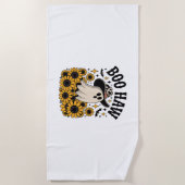 ブハウカウー幽霊ウエスタンハロウィーン ビーチタオル (正面)