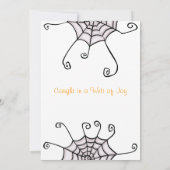 ブハロウィン不気味スパイダーウェブ幽霊ベビーシャワー 招待状 (裏面)