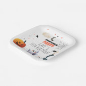 ブハロウィン不気味幽霊誕生日パーティー ペーパープレート (傾斜あり)