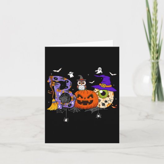 ブハロウィーンのコスチュームクモ カード (正面)