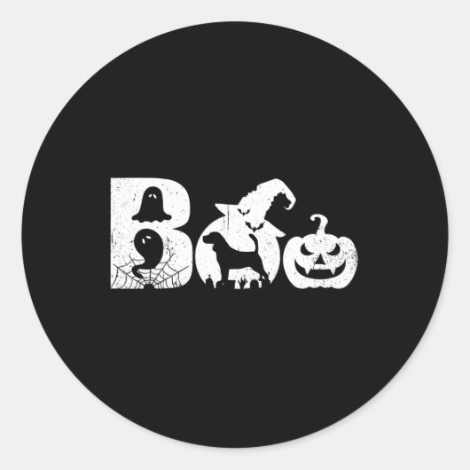 ブハロウィーンのコスチュームbeagle犬かぼちゃ魔女 ラウンドシール (正面)