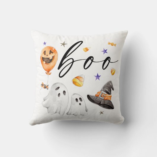 ブハロウィーンの水色 クッション (裏面)