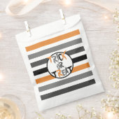 ブハロウィーンオレンジブラックトリックまたは治療 フェイバーバッグ (クリップ留めされた状態)