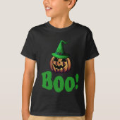 ブハロウィーンハロウィーンのカボチャのちょうちんキッズTシャツ Tシャツ (正面)