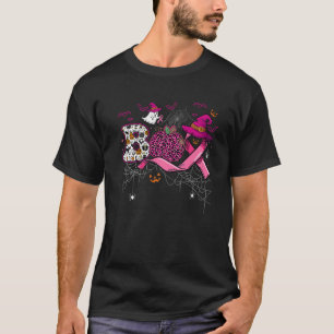 ブハロウィーンパンプキンピンクリボンウィッチブスト缶 Tシャツ