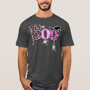 ブハロウィーンピンクリボンスパイダーズ乳がんWa Tシャツ