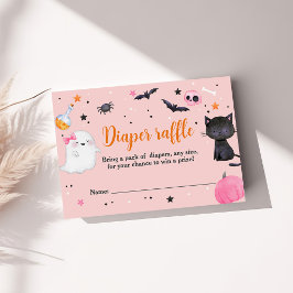 ブハロウィーンベイビーシャワーおむつラッフルカード ノートカード