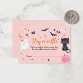 ブハロウィーンベイビーシャワーおむつラッフルカード ノートカード (正面/裏面インサイチュ)