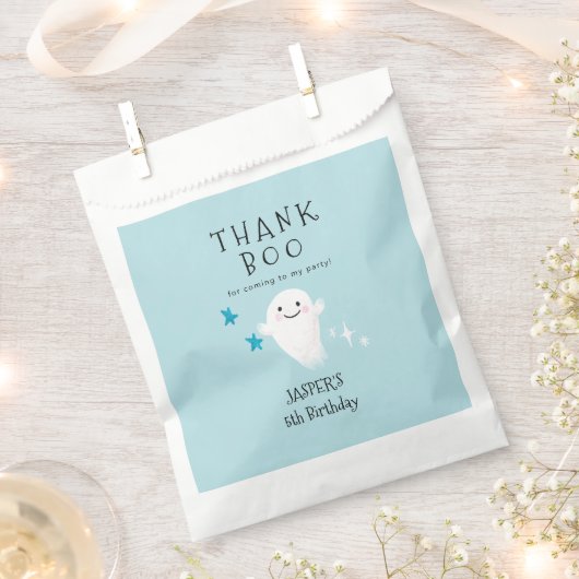 ブハロウィーンボーイバースデーパーティー フェイバーバッグ (クリップ留めされた状態)