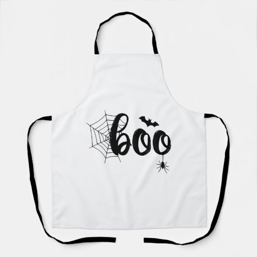 ブハロウィーン幽霊かわいいハロウィンファミリーマッチング エプロン (正面)