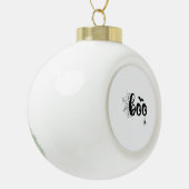 ブハロウィーン幽霊かわいいハロウィンファミリーマッチング セラミックボールオーナメント (左)