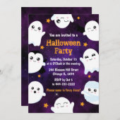ブハロウィーン幽霊たちハローウィンパーティ 招待状 (正面/裏面)